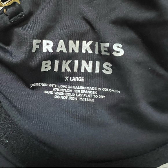 FRANKIE’S BIKINIS Cielo Underwire Bikini Top Black XL - Picture 7 of 8